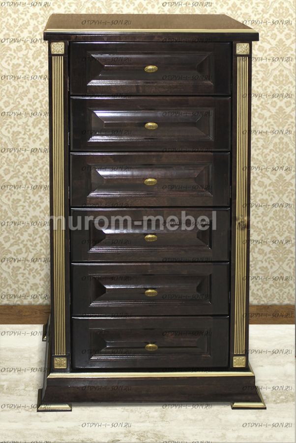 Комод 6 ящиков Грета (60х45х120)