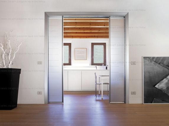 Пенал Eclisse Luce Double для двустворчатой раздвижной двери.