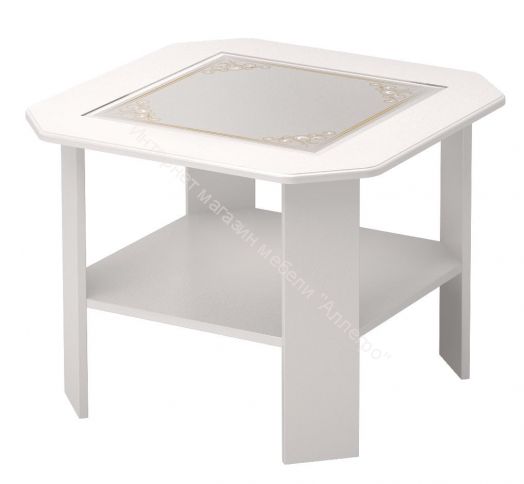 Стол журнальный "Виктория" Мод №35 Белый глянец