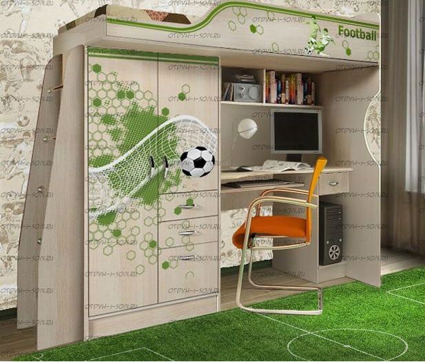Кровать-чердак Футбол Фанки Кидз ФУТ-4