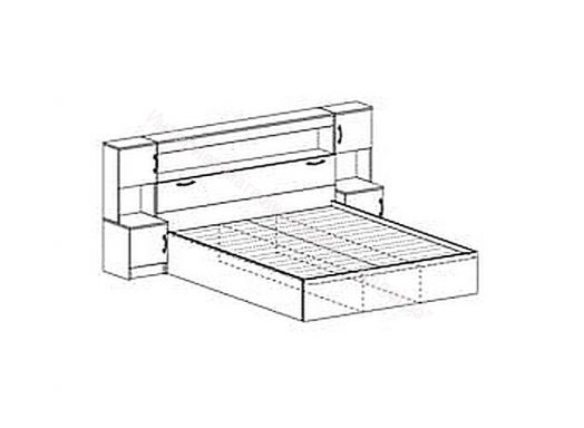 Кровать "Басса" (Бася) 1,4 КР 557