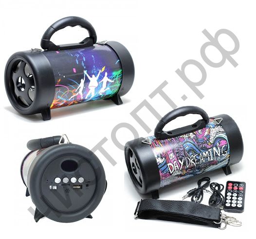 Колонка универс.с радио M-09 (6W,TF, USB, FM,bluetooth, аккум., пульт) СУПЕРЦЕНА !!!
