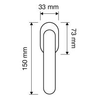 Оконная ручка Linea Cali Tess 511  DK схема