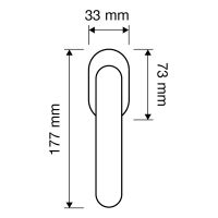Оконная ручка Linea Cali Fish 692  DK схема