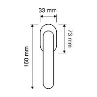 Оконная ручка Linea Cali Shell mesh 694  DK схема