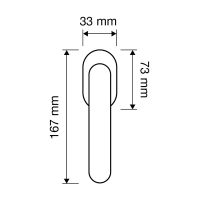 Оконная ручка Linea Cali Vola 750  DK схема