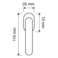 Оконная ручка Linea Cali Crystal 830  DK схема