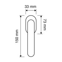 Оконная ручка Linea Cali Diamante 905  DK схема