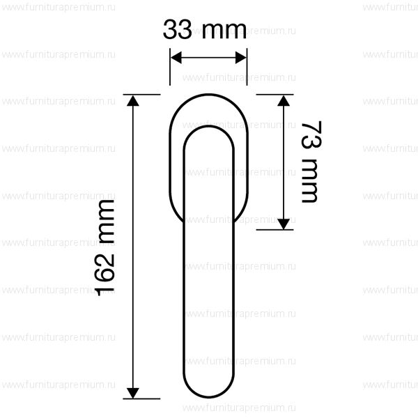 Оконная ручка Linea Cali Pin Up 928  DK