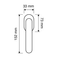 Оконная ручка Linea Cali Karina 943  DK схема
