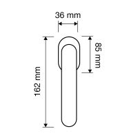 Оконная ручка Linea Cali Liberty 1160  DK схема