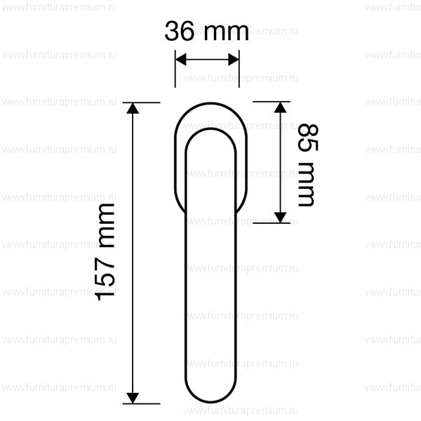 Оконная ручка Linea Cali Epoca 1210  DK
