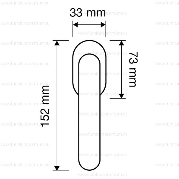 Оконная ручка Linea Cali Erica 1295  DK