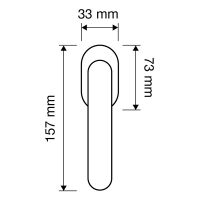 Оконная ручка Linea Cali Nota 1330 DK схема