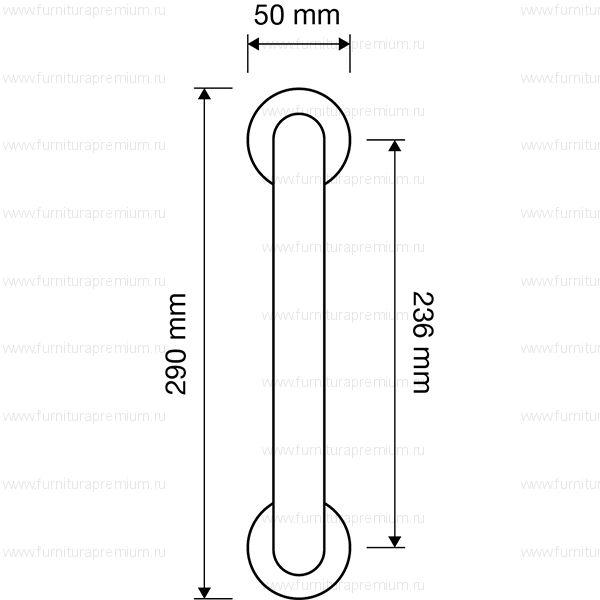Ручка-скоба Linea Cali Crystal 830  MN. Длина 290 мм.