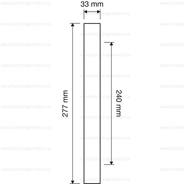 Ручка-скоба Linea Cali  Profilo 1041  MN. Длина 277 мм.