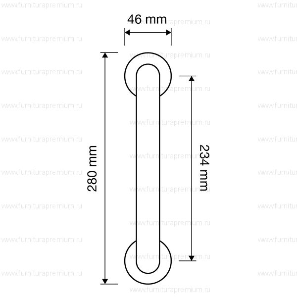 Ручка-скоба Linea Cali Liberty 1161  MN. Длина 280 мм.