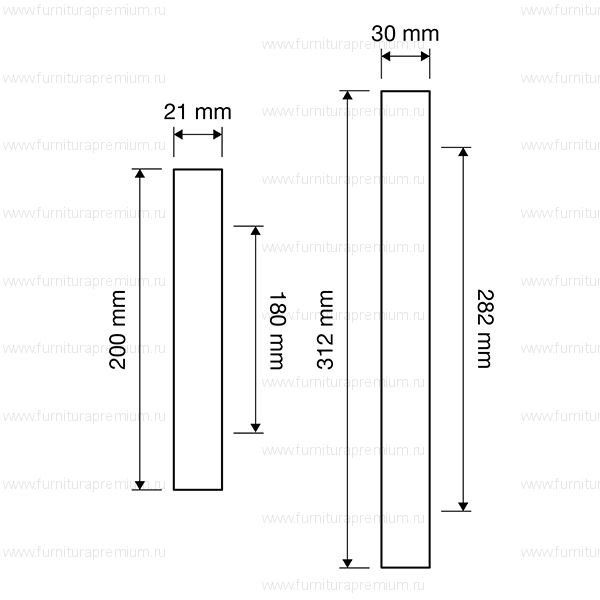 Ручка-скоба Linea Cali  Zen Mesh 1157 MN. Длина 312 мм.
