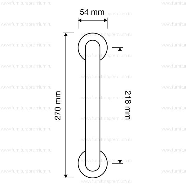 Ручка-скоба Linea Cali Erica 1296  MN. Длина 270 мм.
