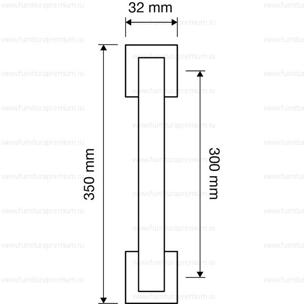Ручка-скоба Linea Cali Glamour 1555 MN. Длина 350 мм.
