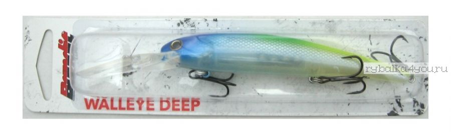 Воблер Bandit Walleye Deep 120 мм / 17,7 гр /Заглубление: до 8,1м / цвет: 2A41 Blue Clown