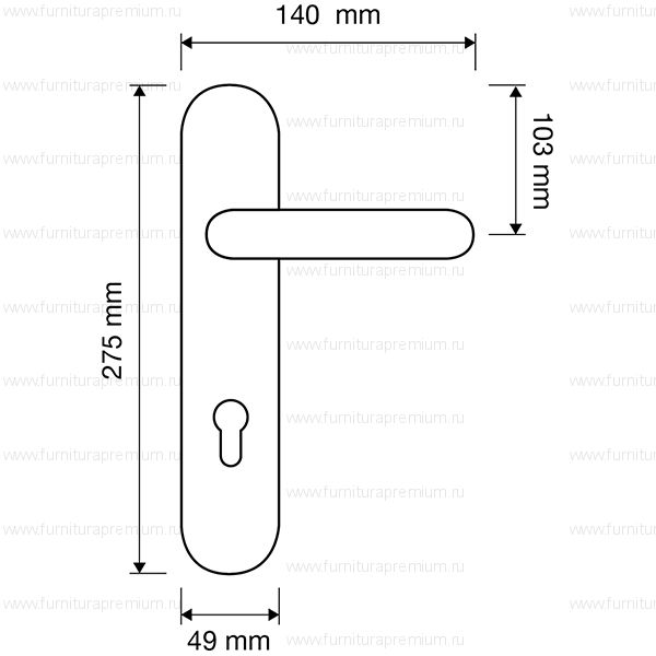Ручка на планке Linea Cali Lady 1390 PL
