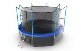 Батут EVO jump Internal 12ft 3,66 м (Blue) + Lower net (товар подлежит скидки)