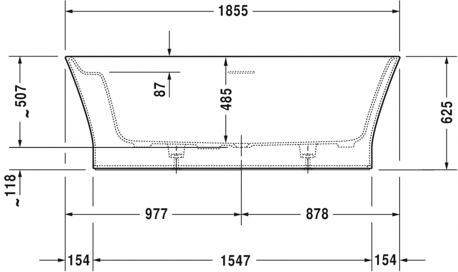 Duravit ванна Cape Cod 185,5x88,5 700330 ФОТО