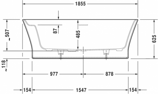 Duravit ванна Cape Cod 185,5x88,5 700330 ФОТО