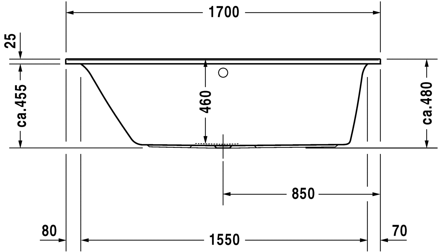 Ванна Duravit Darling New 700242 схема 2