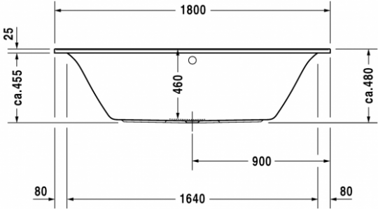 Ванна Duravit Darling New 180x80 700244 схема 2