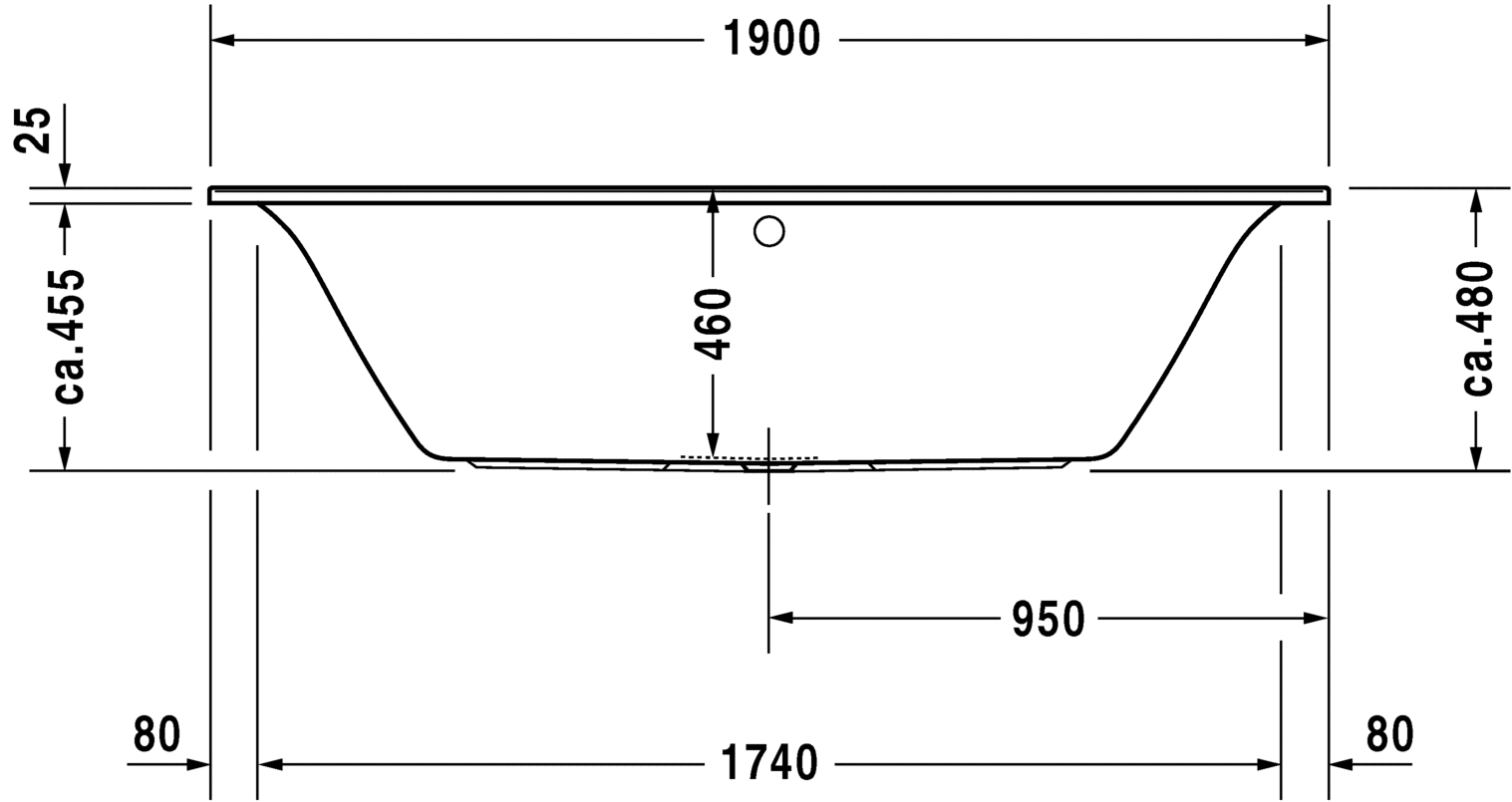 Ванна Duravit Darling New 190x90 700245 схема 2