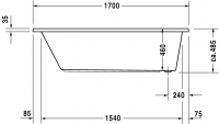 Ванна Duravit Daro 170x75 700027 схема 2