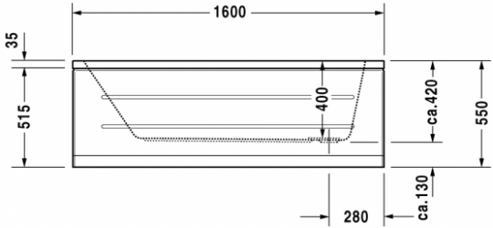 Ванна Duravit D-Code 160x70 700096 схема 3