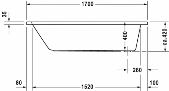 Ванна Duravit D-Code 170х75 700100 ФОТО