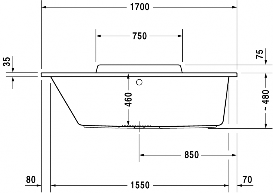 Ванна Duravit DuraStyle 170x70 700294 ФОТО