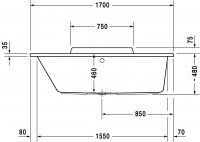 Ванна Duravit DuraStyle 170x70 700294 схема 4