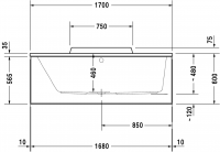 Ванна Duravit DuraStyle 170x70 700294 схема 5