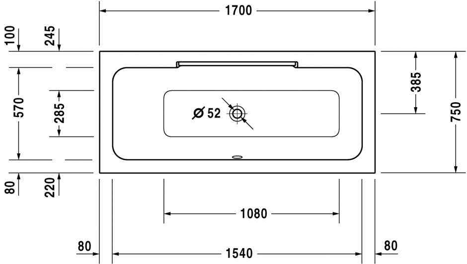 Ванна Duravit DuraStyle 700296 ФОТО