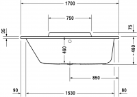 Ванна Duravit DuraStyle 700296 схема 4