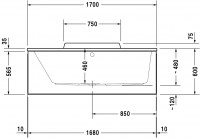 Ванна Duravit DuraStyle 700296 схема 5