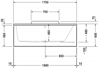 Ванна Duravit DuraStyle 700297 схема 5