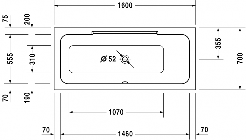 Ванна Duravit DuraStyle 160x70 700293 ФОТО