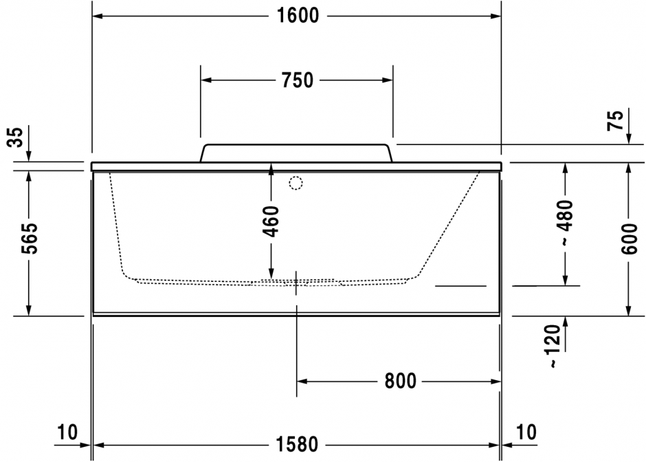 Ванна Duravit DuraStyle 160x70 700293 ФОТО