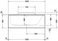 Ванна Duravit DuraStyle 160x70 700293 схема 5