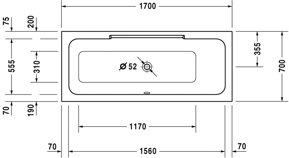 Ванна Duravit DuraStyle 170х70 700295 ФОТО