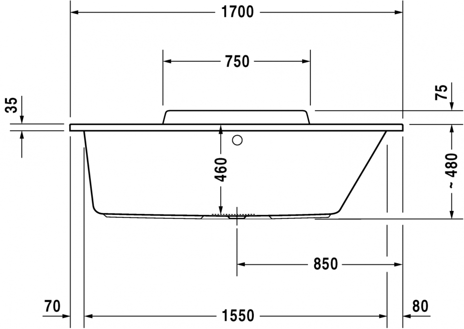 Ванна Duravit DuraStyle 170х70 700295 ФОТО