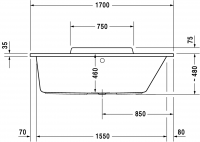 Ванна Duravit DuraStyle 170х70 700295 схема 4