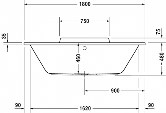 Ванна Duravit DuraStyle 180x80 700298 схема 4