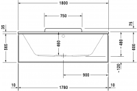 Ванна Duravit DuraStyle 180x80 700298 схема 5